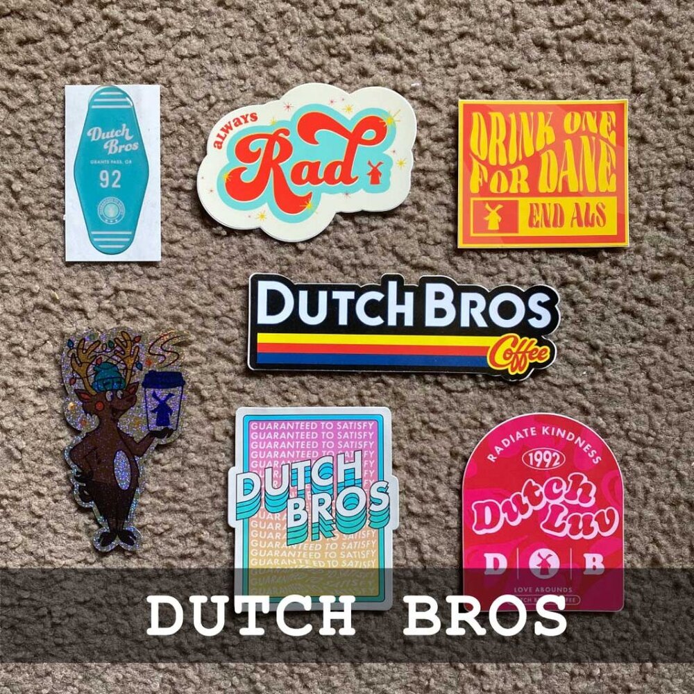 Dutch Bros - 7 Stickers - Individuals or Bundle
